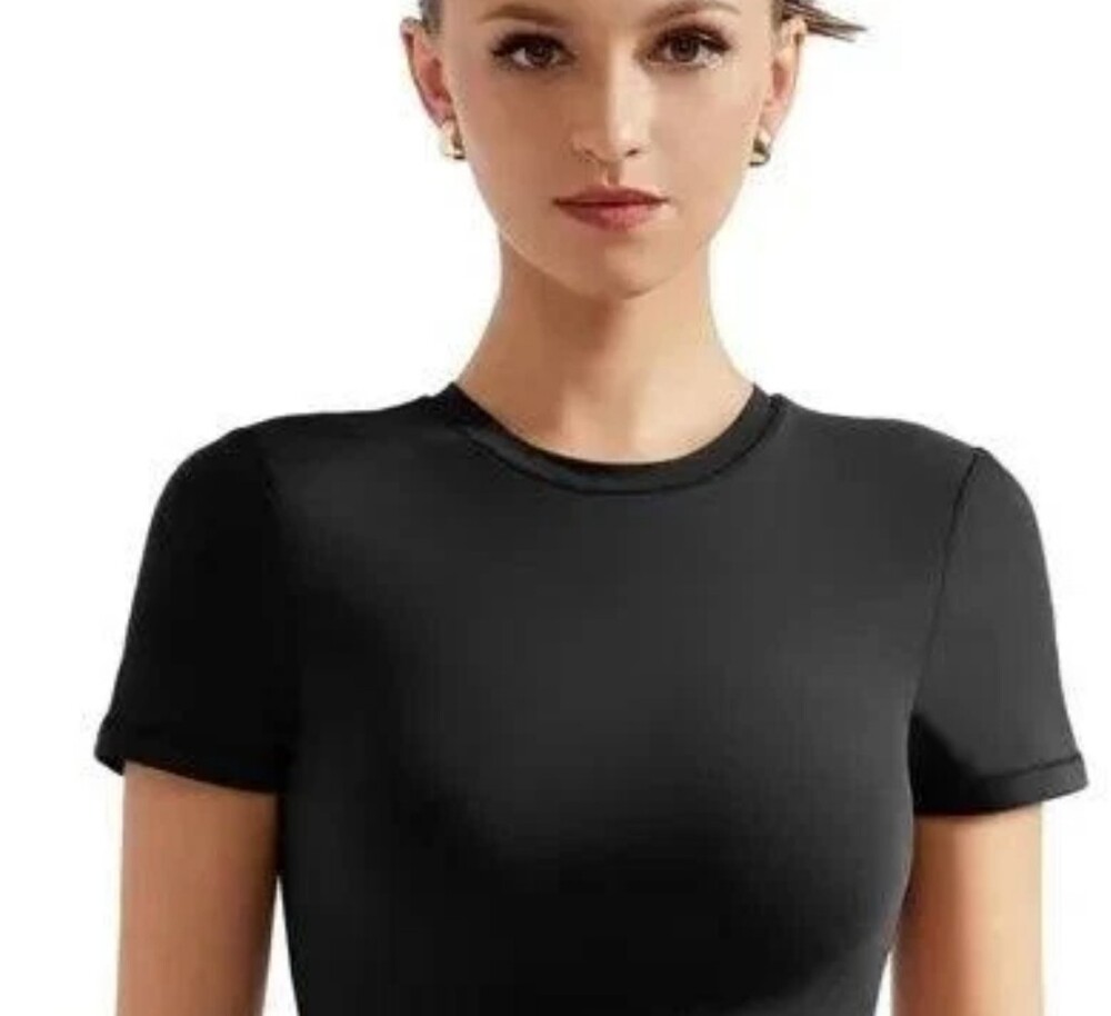 Suuksess. Buttery Black Crew Neck Shirt